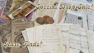 ANTIQUE RAG PAPER & RARE EPHEMERA! 😱 Junk Journal Drop Sale ✨Prices starting at $1!!