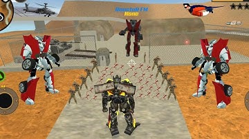 Vegas Crime Simulator (Transformer Fight Army Base) Transformer Kill Bone Spot - Android Gameplay HD