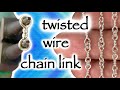 How to make a basic twisted silver wire link chain