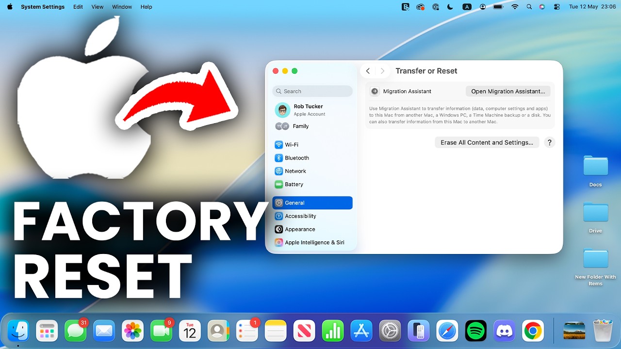 How To Factory Reset MacBook Air To Default - Full Guide - YouTube