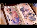 [ASMR] 新作ステッカーでコラージュを楽しむ日♡ | journal with me | 購入品紹介 | トラベラーズノートコラージュ