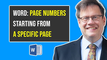 Word: Page numbers starting from a specific page