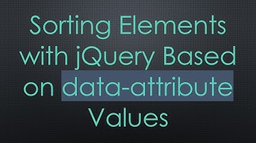 Sorting Elements with jQuery Based on data-attribute Values