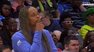 Last two minutes in first half of Chicago Sky vs Dallas Wings