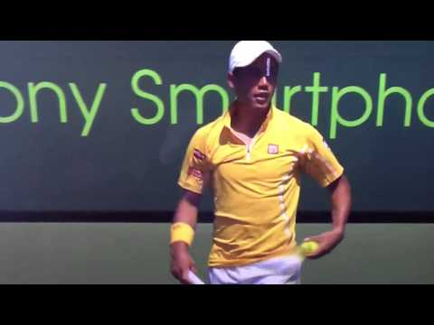 Kei Nishikori  錦織圭 vs Xavier Malisse Miami 2013 3R Match Point HD