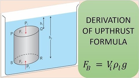Derivation of Upthrust formula Vdg | Physics 9-12