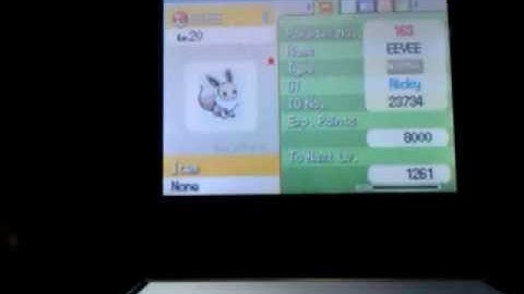 First 2012 Shiny:  EEVEE after over 1500 Soft Resets
