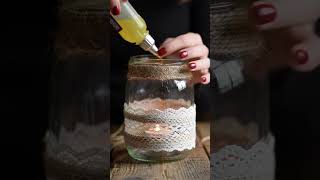 DIY Rustic Jar Lantern in Under a Minute #shorts