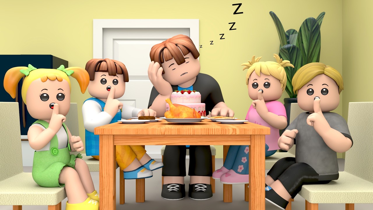 ROBLOX Brookhaven 🏡RP: Shhh! Don't Wake Him Up - A Tired Dad | King Roblox