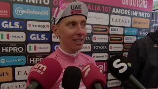Tadej Pogačar - Interview at the finish - Stage 2 - Giro d'Italia 2024