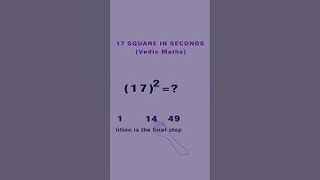 Shortcut trick for 17 square  II  #maths #shorts #squaretrick