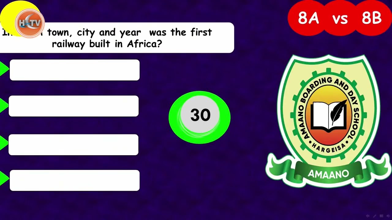 Tartan Aqooneedka Dugsiga Amaano ee bisha Ramadaan 8A Iyo 8B | Xalqada 3-aad |