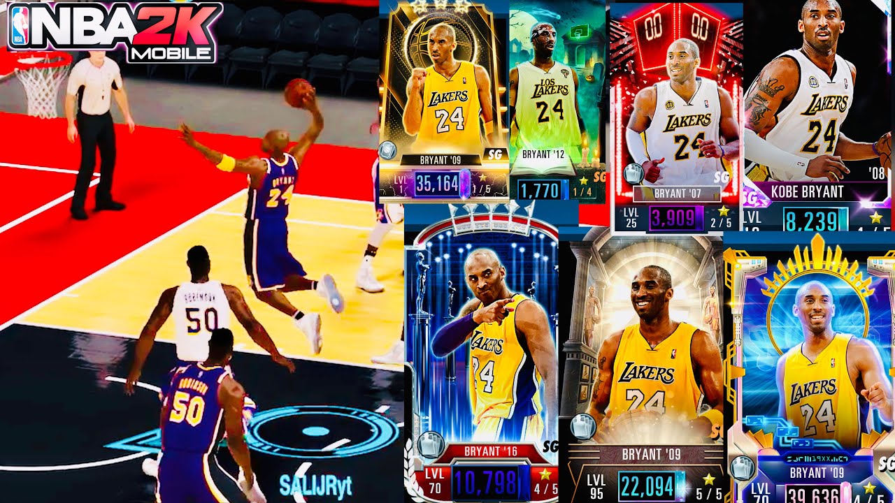 POSTER DUNKS WITH EVERY KOBE BRYANT CARDS IN NBA 2K MOBILE - YouTube