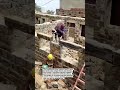 Traditional Stone Masonry Wall Build #Construction #Masonry #Shorts