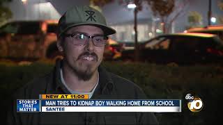 Man tries to kidnap boy walking home from school