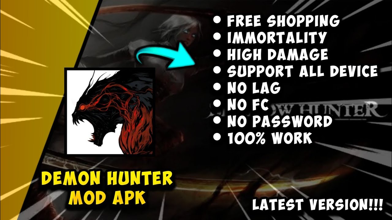 DEMON HUNTER MOD APK [ NO PW ] LATEST VERSION!!!