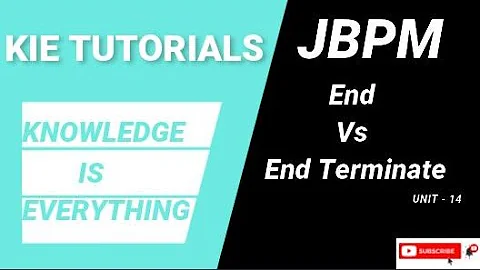 jBPM End Event | JBPM 7 End Vs End Terminate | Unit 14 | KIE TUTORIALS