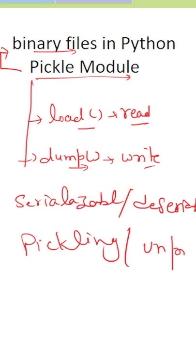 Pickle module in python | import pickle in python | what is pickle in ...