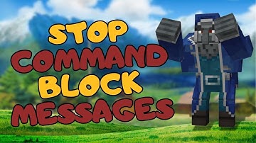 How to Stop Command Block Messages in Minecraft | Minecraft Tutorial (2025)