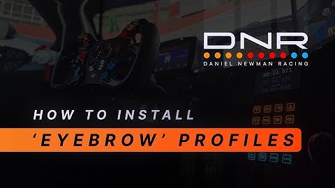 DNR Brow LED Profile - SimHub Installation (Daniel Newman Racing)