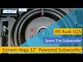 Audi SQ5 B9 - Subwoofer Upgrade -- Cerwin Vega 12&quot; Spare Tire Subwoofer w/ 600 watt AMP!
