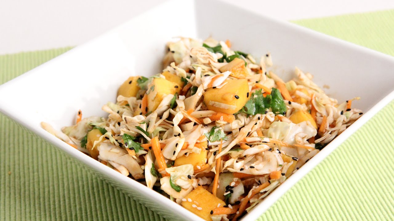 Asian Inspired Mango Slaw Recipe - Laura Vitale - Laura in the Kitchen Episode 950