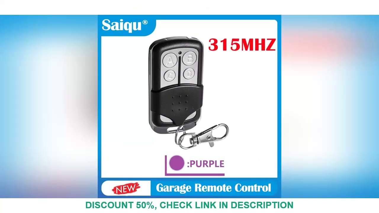 Garage Command Electric Gate Control 315mhz Compatible with Purple button 370LM 371LM 372LM 373LM 37