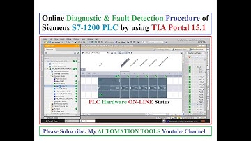 Online Diagnosis and Fault Detection Procedure of Siemens S7-1200 PLC by using TIA Portal 15.1.