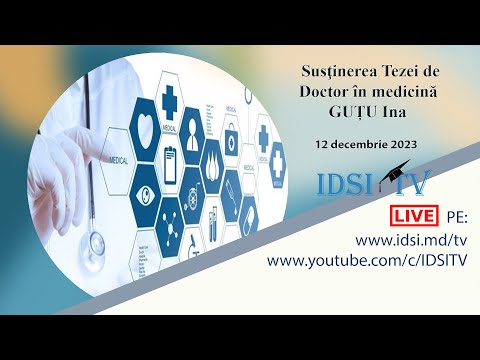 12.12.2023, 14:00 | Susţinerea Tezei de Doctor în știinţe medicale - GUȚU Ina