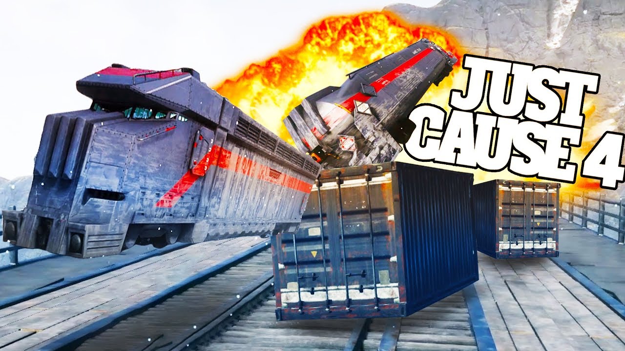 Tried To Derail A Train But It Exploded Instead in Just Cause 4