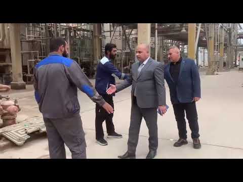 جولة السيد المدير العام المهندس مازن عبدالرزاق المحترم في معامل الشركة والورشة المركزية