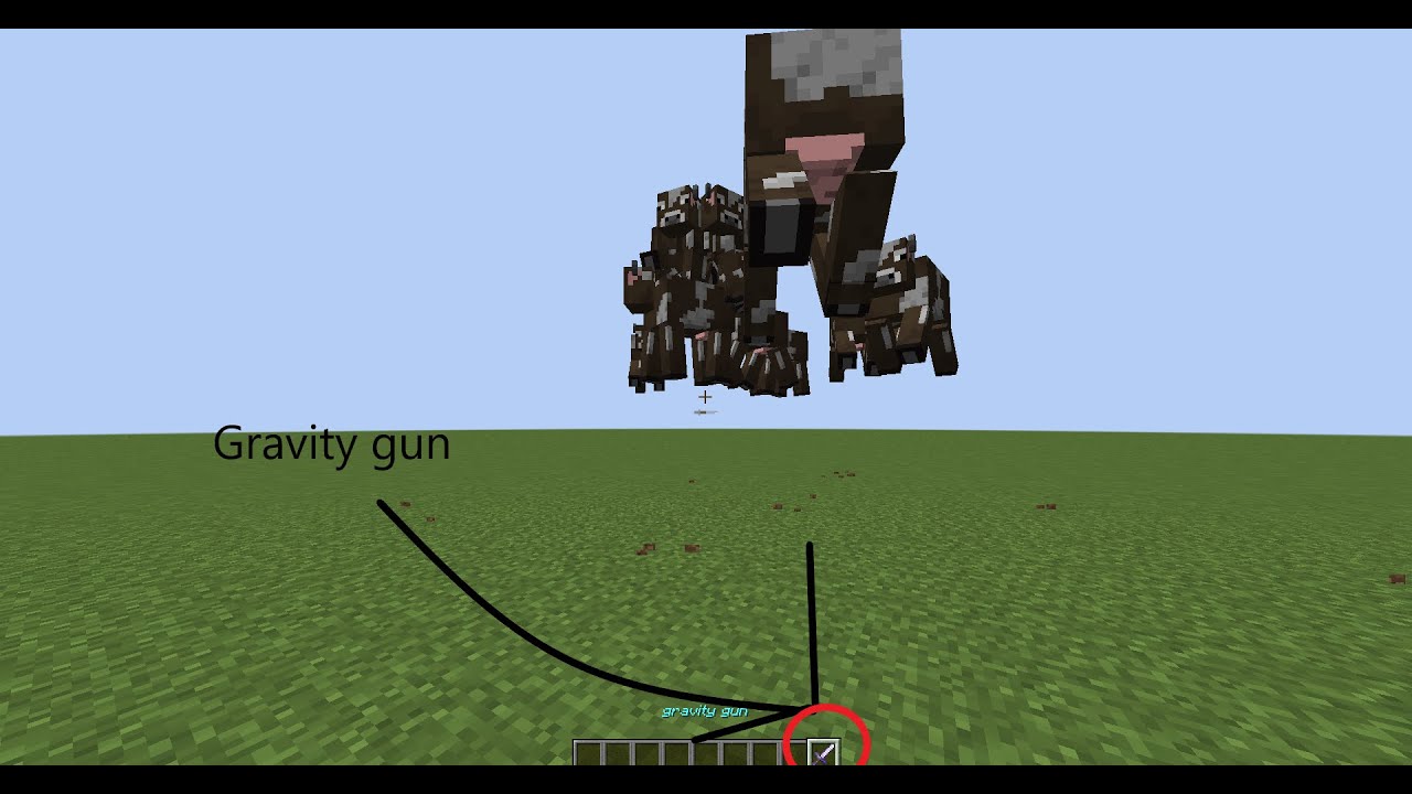 How to make a gravity gun Minecraft(JAVA) - YouTube