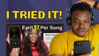 I Tried Earning $7 Per Song Just By Listening To Music!  ( It worked? )