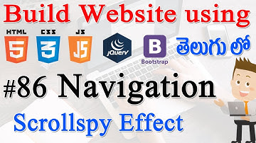 #86 How to Build Website using Html, CSS, JS, jQuery, Bootstrap - Navigation - Scrollspy Effect