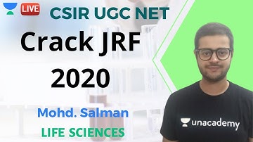 CRACK CSIR-JRF-NET | Life Science | Unacademy Live- CSIR UGC NET | Mohd. Salman