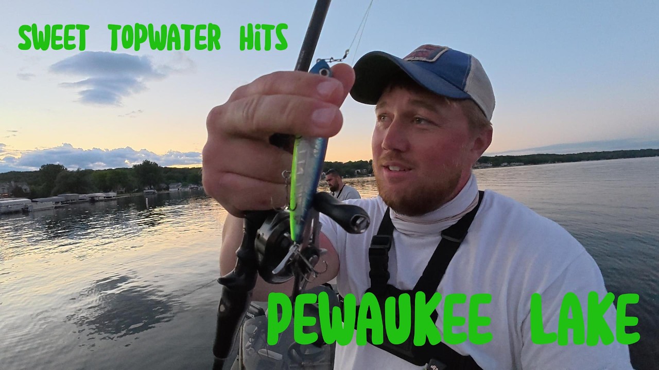Bass Fishing Pewaukee Lake! Was that a topwater musky?
