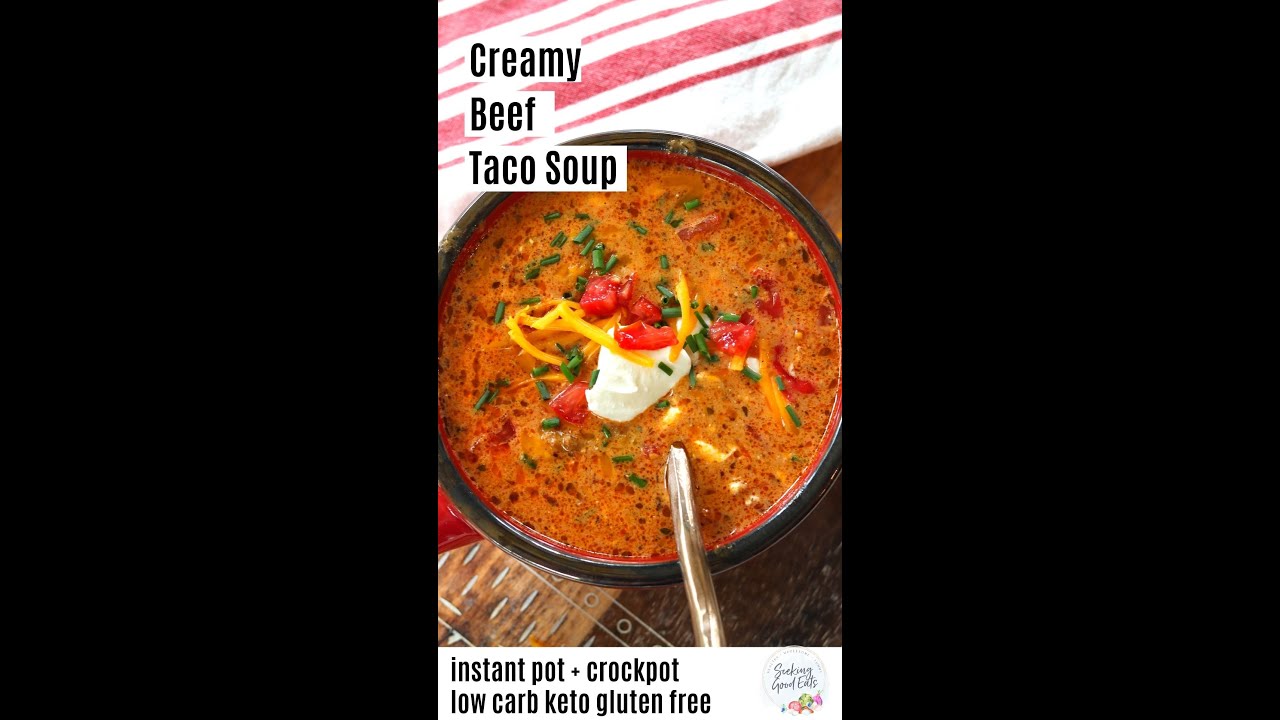 CREAMY BEEF TACO SOUP | #shorts – Instant Pot Teacher
