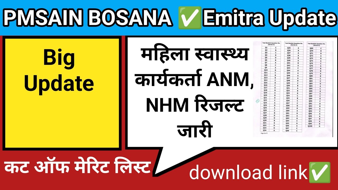 NHM result 2025 kaise dekhen, nhm result cut off 2025, ANM result download 2025