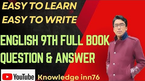 English class 9th Full book Question & Answers new syllabus 2025. Solved Questions 9th class