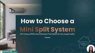 How to Choose a Mini Split System: BTU Sizing, SEER2
