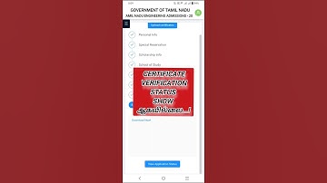 How to check certificate verification process status in engineering counselling?