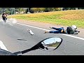 Passenger FALLS off the BIKE - Epic Motorcycle Moments Ep. 186