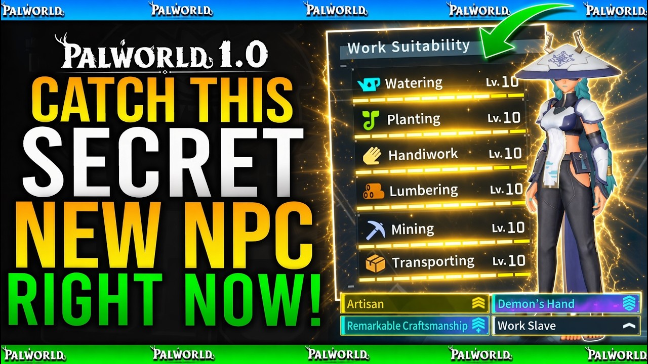 Thumbnail for NEW SECRET BEST BASE WORKER Everyone MISSED in Palworld - Best Base Working Pal Guide / How To Get