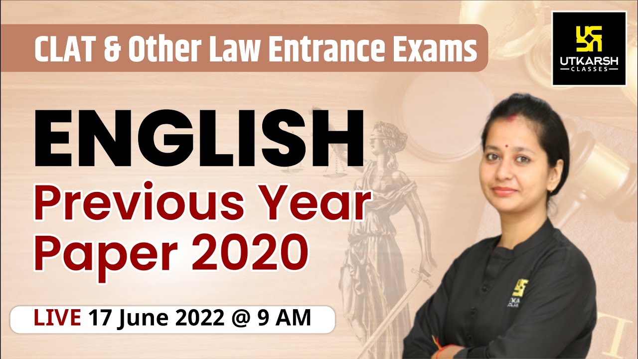 English  | Previous Year Paper 2020(Part-1)| For CLAT & Other Law Entrance Exam #5 |Dr. Garima Ma'am