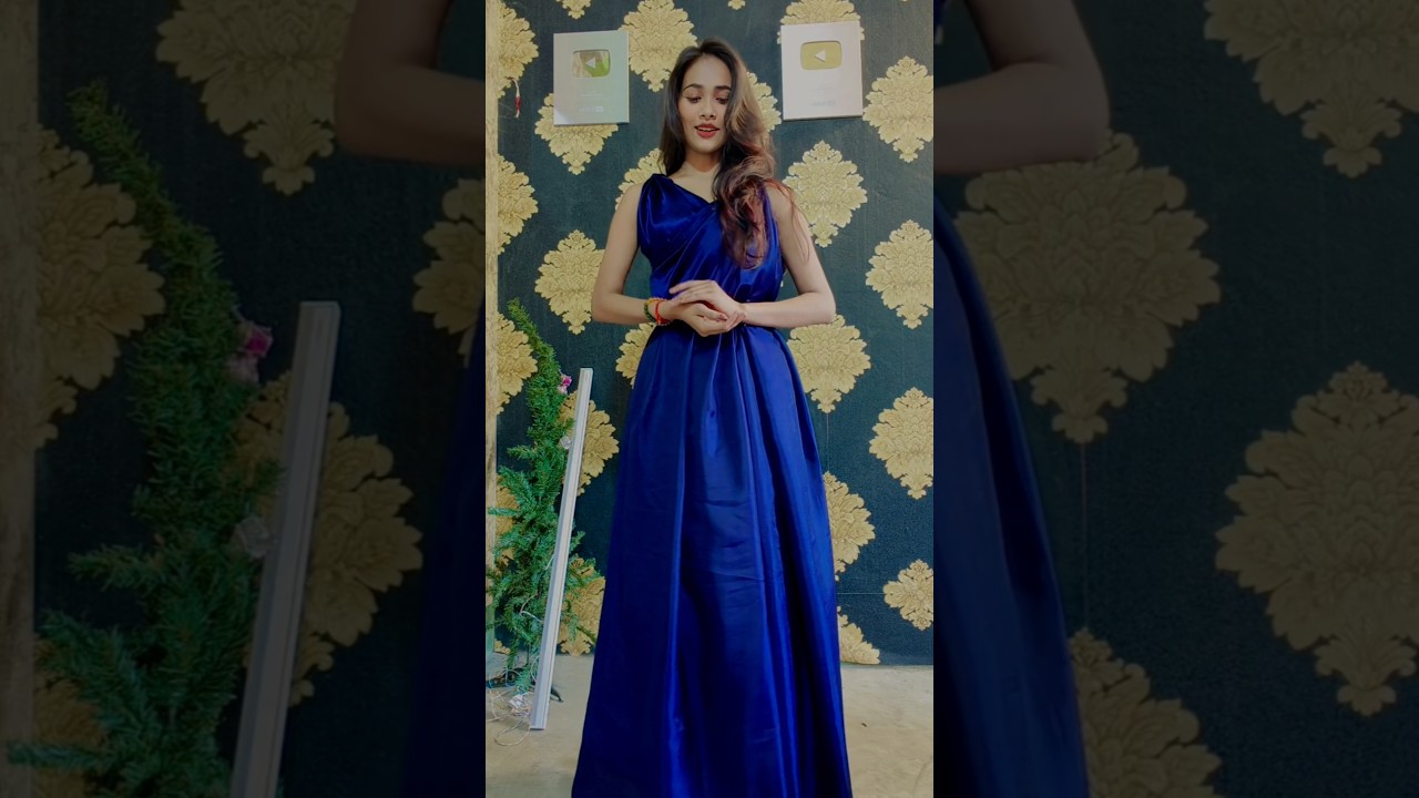 DIY Saree Gown/ Convert Saree into Gowns /Wear Saree as a Gown😯✅ #sareegown#shorts #hack#ashortaday