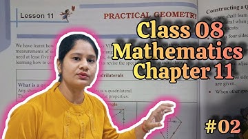 📌Class 8 Mathematics Chapter 11 | Practical Geometry | NCERT Solutions | Exercise 11.1 Part 02 |CBSE
