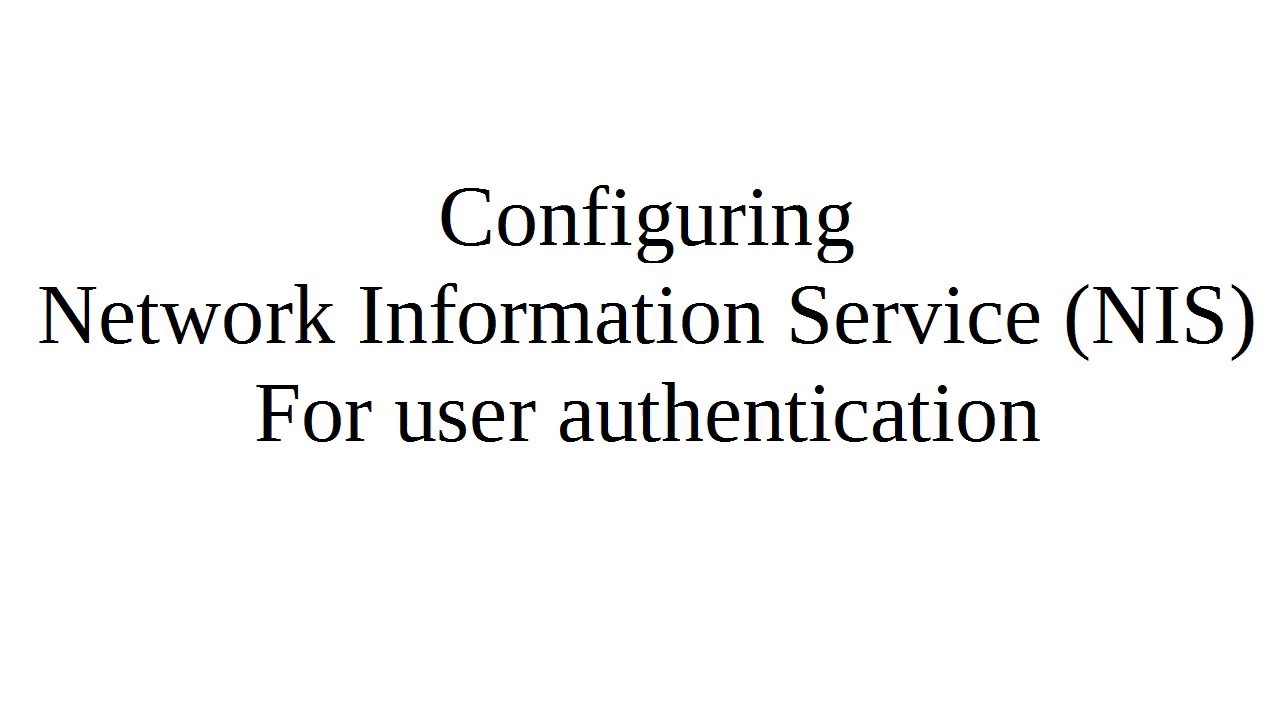 configuring user authentication