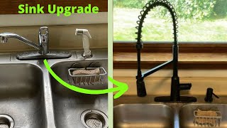 Installing Kitchen Sink Faucet with Single Handle Pull-Down Style - Moen Edwun 87807BL