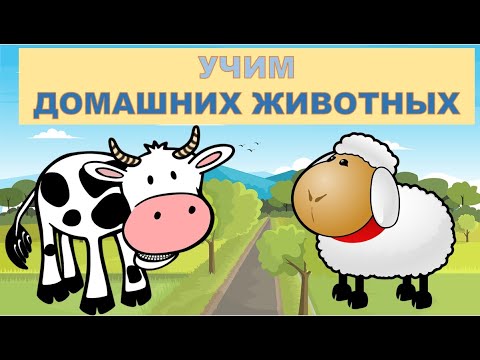 Учим домашних животных. Учимся говорить. Развивающее видео для детей. Карточки Домана.