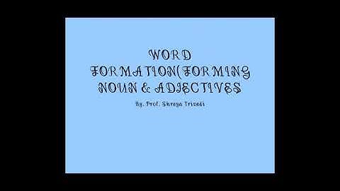 BA Sem-1, Compulsory English, Word Formation, By. Prof. Shreya Trivedi